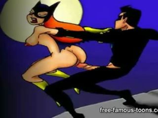 Batman dengan catwoman dan batgirl orgies